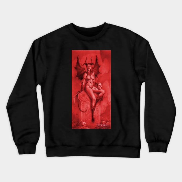 Succubus Crewneck Sweatshirt by Zeleznik